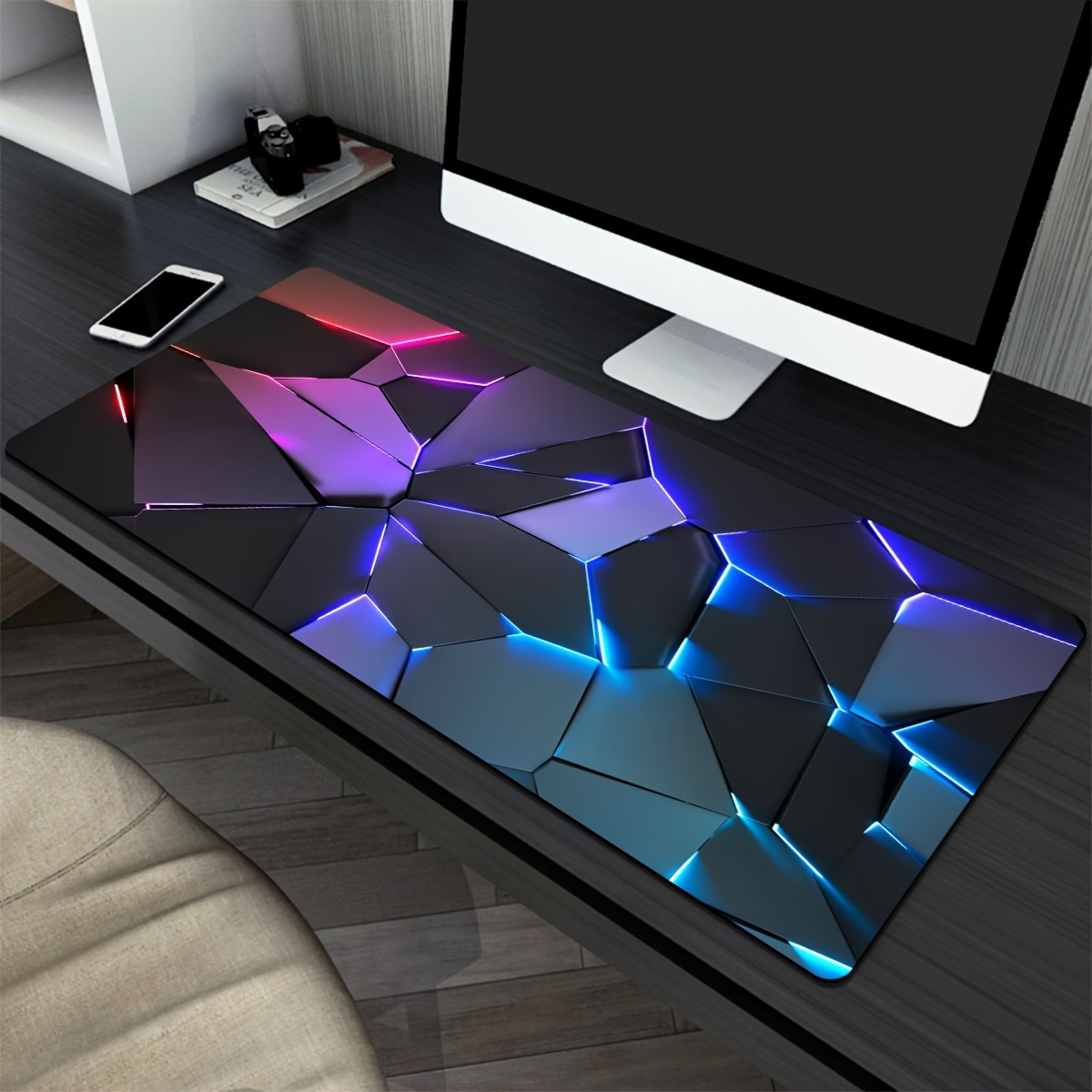 Desk Setup Rgb - ラインジオメトリ RGB マウスパッド大型マウスパッド 400X900 ゲームマット PC