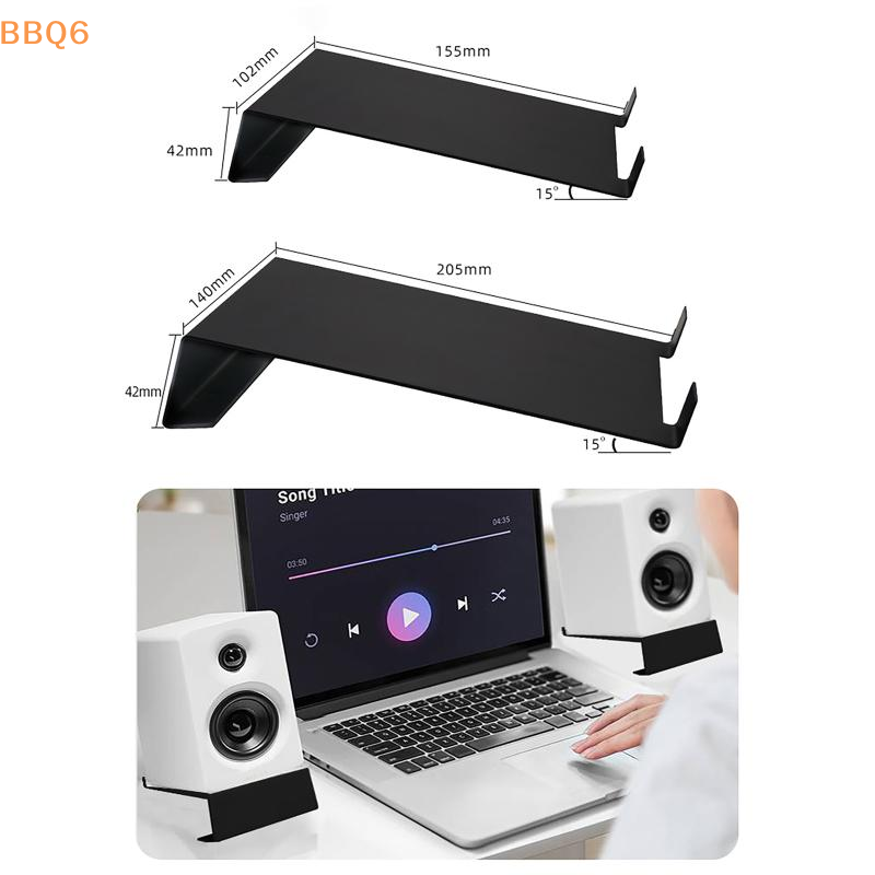 Desk Setup Speakers - *1 個の金属製デスクトップスピーカースタンド、滑り止めベース付き、MR5BT の安全なサポートと隠し設置用