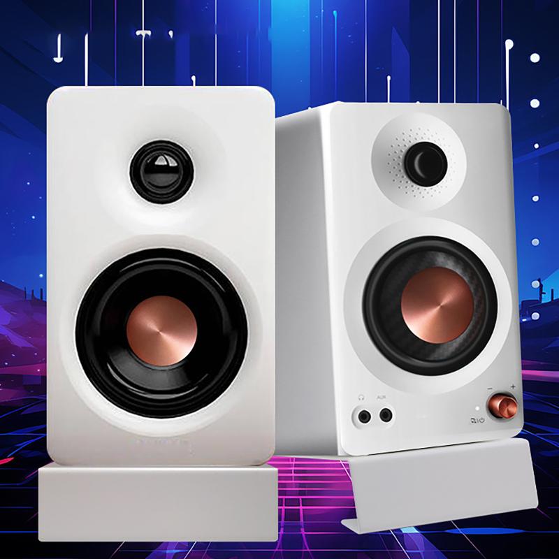 Desk Setup Speakers - ● MR5BT用の滑り止めベース付き高耐久金属製デスクトップスピーカースタンド、安全なサポートと隠蔽設置を実現