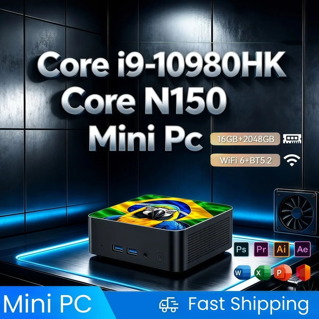 Desk Setup In Office - ミニPC I9‑10980HK Core N150 16GB RAM