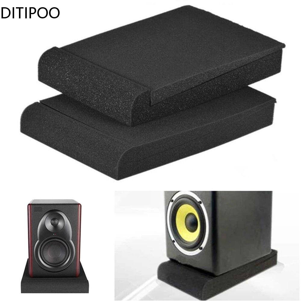 Desk Setup Speakers - 1セットスタジオモニタースピーカー音響フォームアイソレーターパッド耐衝撃性滑り止めスポンジデスクトップスピーカー分離パネル33x27x4cm