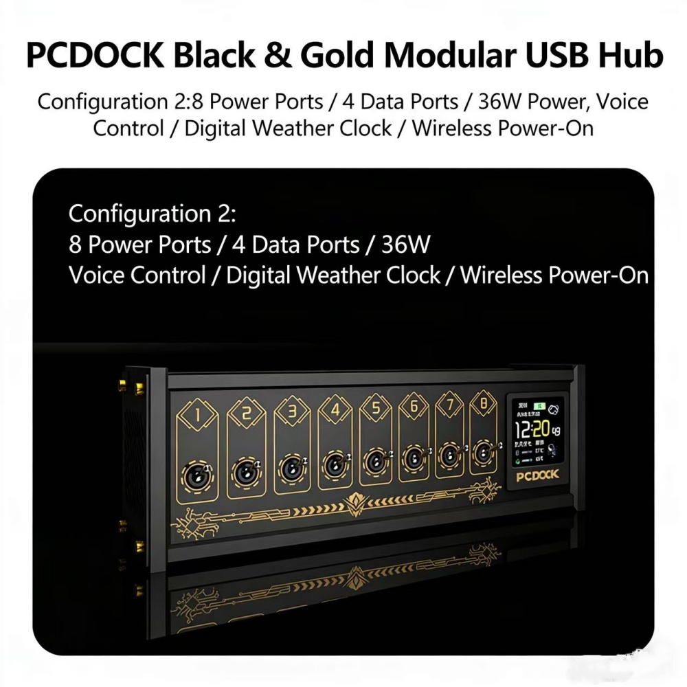 Desk Setup Designer - PCDOCK ブロック型USBデスクトップ電源タップ スイッチ付き ワイヤレス電源オン テックスタイルデスクセットアップ ブロックデザイン