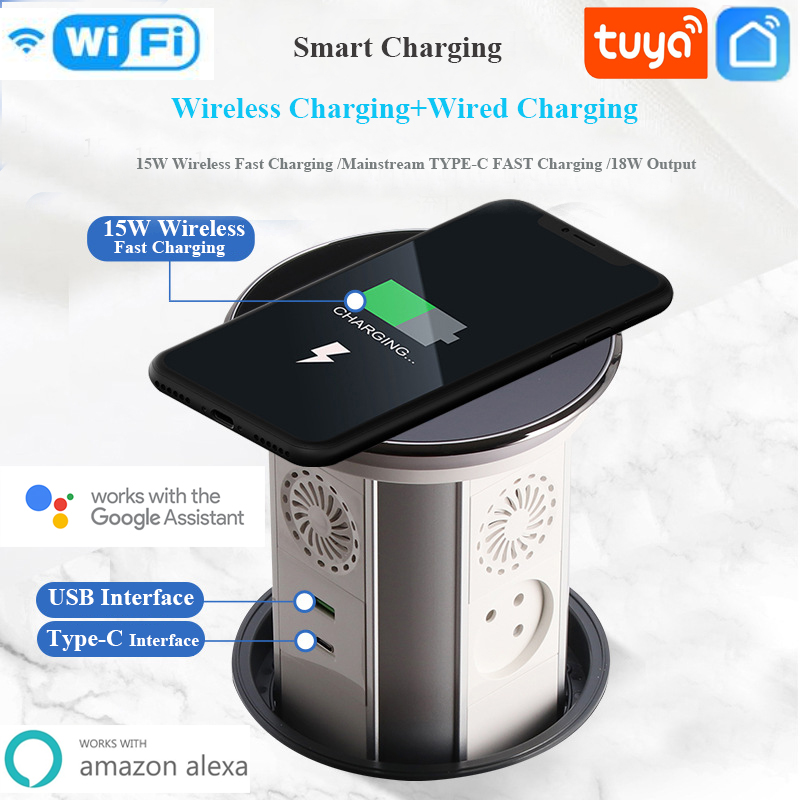 Desk Setup Speakers - WIFI Tuya タッチ自動昇降ポップアップテーブルイスラエルソケット IP65 防水埋め込みコンセント Bluetooth