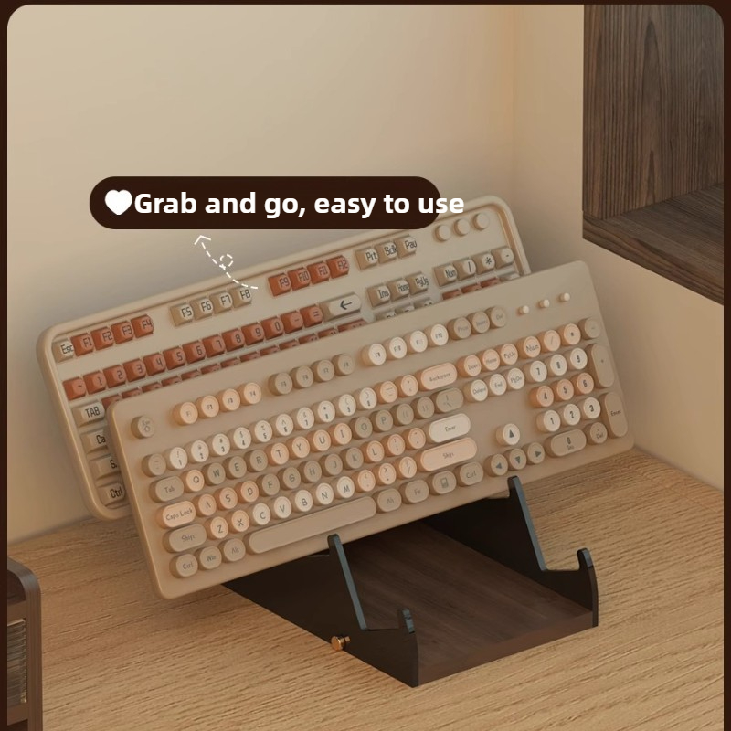 Desk Setup Living Room - アクリル製フローティングキーボードスタンド メカニカルキーボードディスプレイラック 省スペースコンピューターアクセサリー ゲーミングセットアップデスクオーガナイザー
