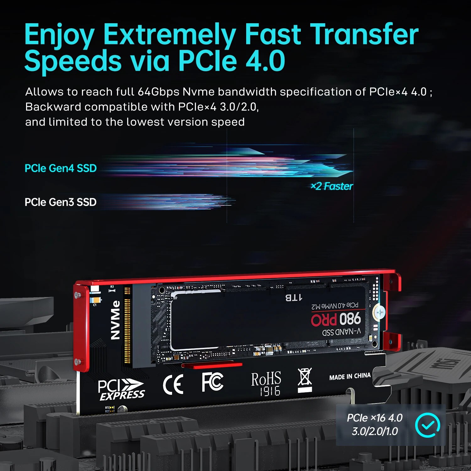 Jeyi m.2 nvme to pcie 4.0 x16ア - Samsung Ssd 980 Pro のレビューと価格
