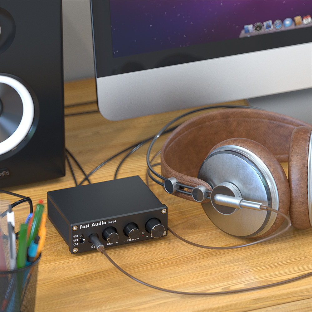 Fosi-オーディオコンバーター,家庭用およびオフィス用のU - Desk Setup Speakers のレビューと価格