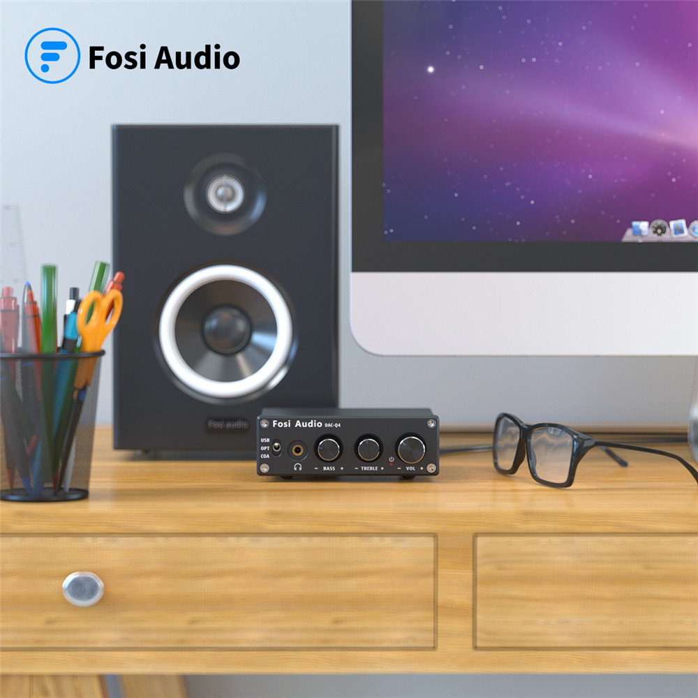 Fosi-オーディオコンバーター,家庭用およびオフィス用のU - Desk Setup Speakers のレビューと価格