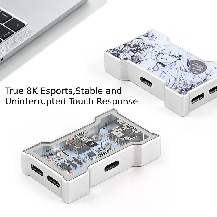 RGB USB ハブ 2 入力 3 出力アルミニウム合金フレ - Desk Setup Rgb のレビューと価格