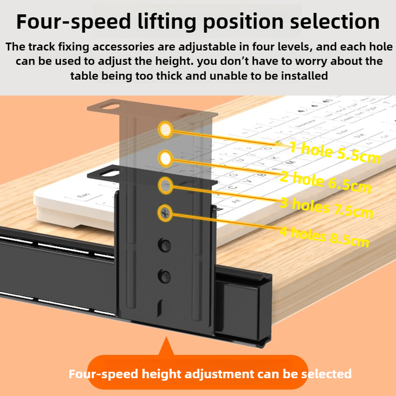木製キーボードトレイ、デスク下用、スライドレール付きマウスプ - Desk Setup Living Room のレビューと価格