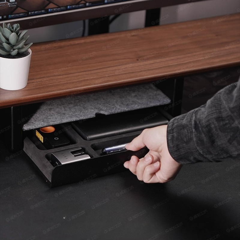 モニタースタンドライザー収納引き出しオフィスデスクオーガナイ - Desk Setup In Office のレビューと価格