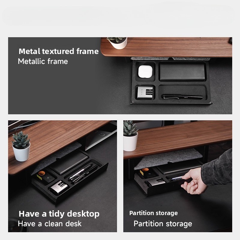 モニタースタンドライザー収納引き出しオフィスデスクオーガナイ - Desk Setup In Office のレビューと価格