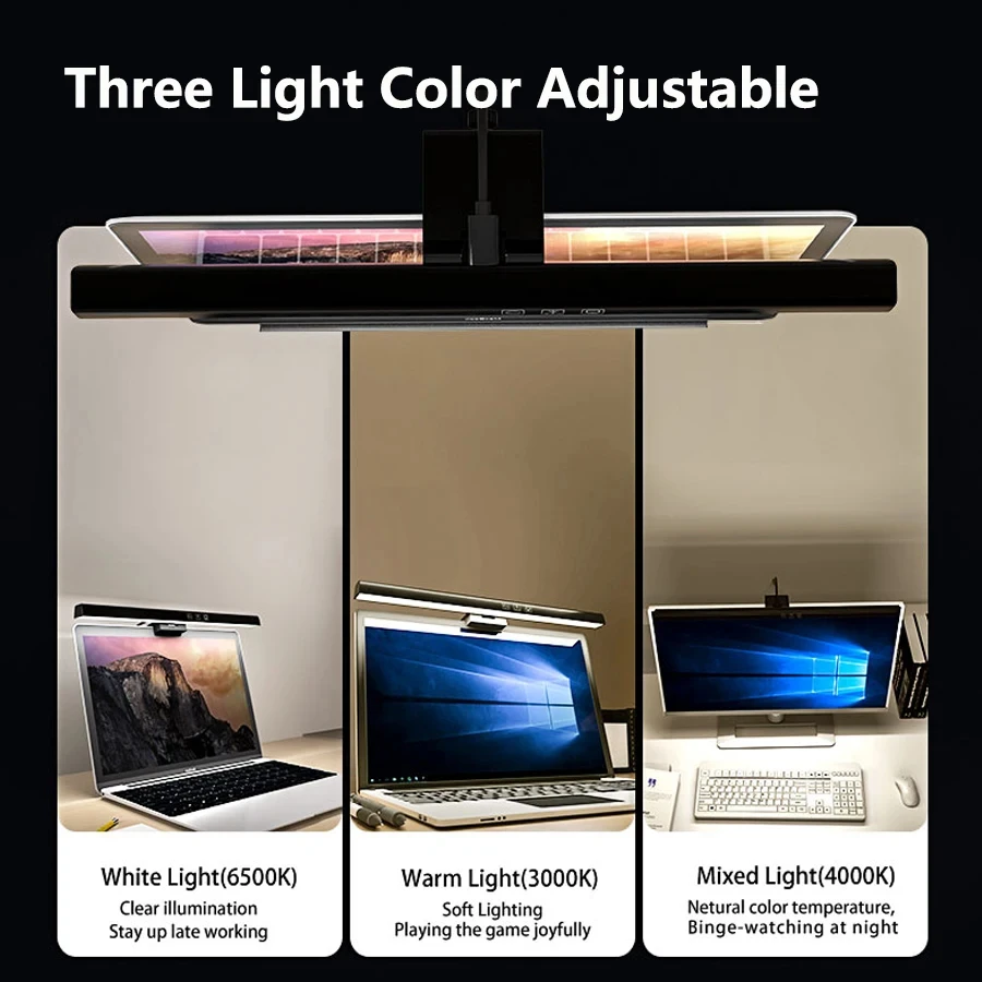 LED 33cm 50cm モニターライトバー デスクランプ - Desk Setup No Monitor のレビューと価格