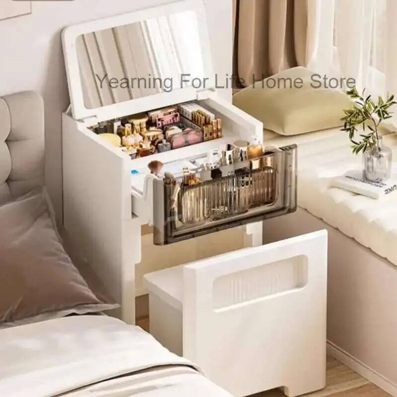 デスクドレッサー化粧台、ミラー付き小型メイクアップバニティセ - Desk Setup Bedroom のレビューと価格