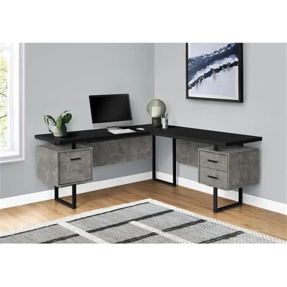 L字型70コンピューターデスク、ホームオフィス用収納付き、右 - Desk Setup In Office のレビューと価格