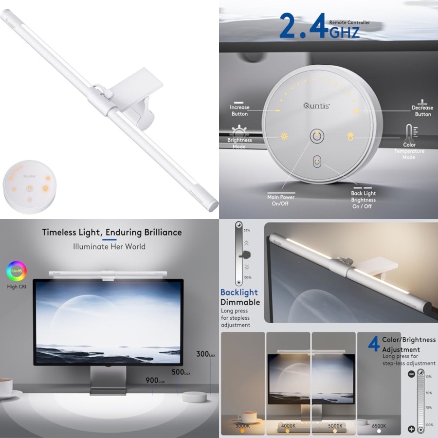 モニターライトバー リモコン付き、アイケア、グレアなし、省ス - Desk Setup No Monitor のレビューと価格