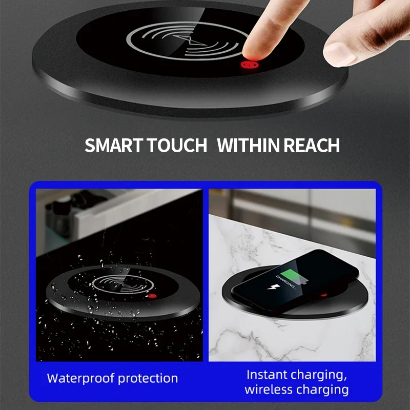 電動ポップアップタワーソケットワイヤレス充電器自動電源プラグ - Desk Setup Speakers のレビューと価格