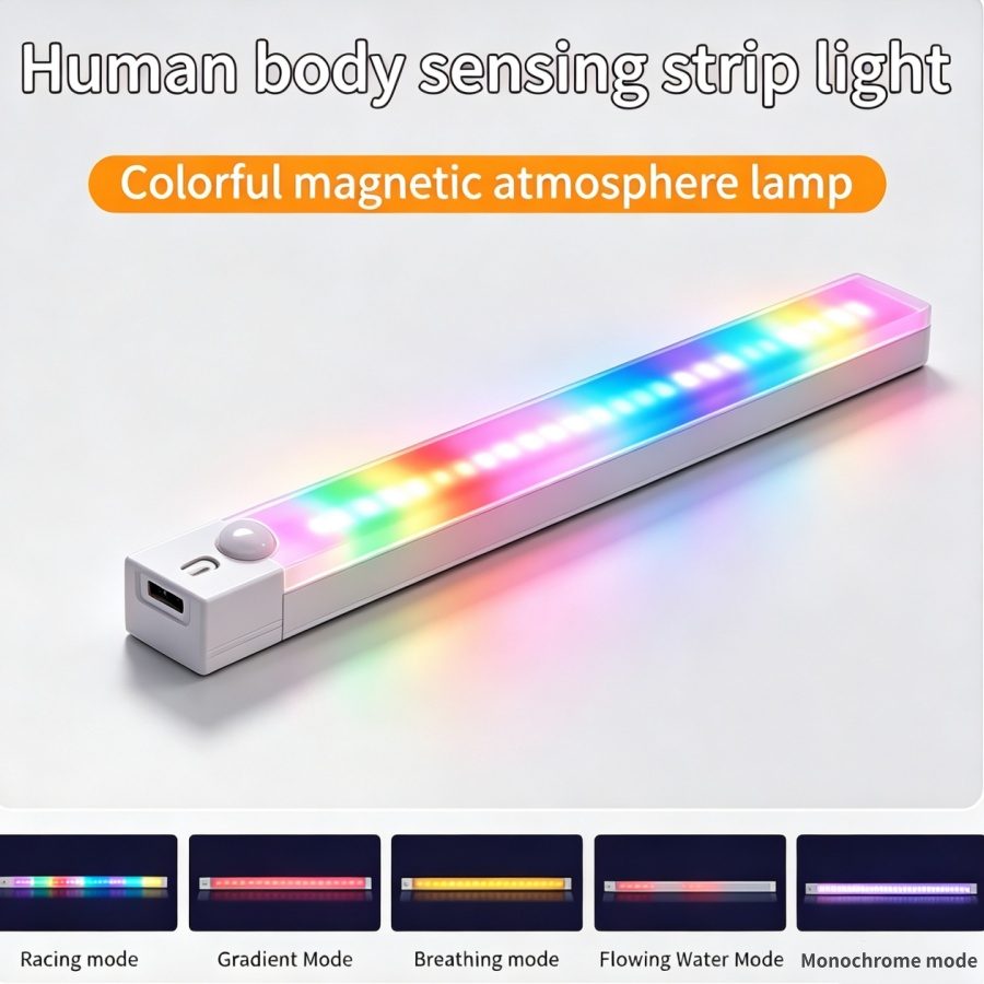 充電式RGB LEDデスクライト モーションセンサー磁気ライ - Desk Setup Rgb のレビューと価格