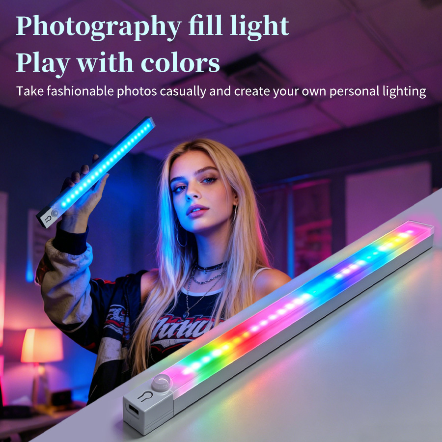 充電式RGB LEDデスクライト モーションセンサー磁気ライ - Desk Setup Rgb のレビューと価格