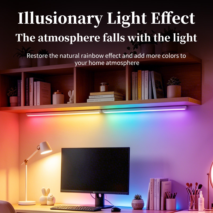 充電式RGB LEDデスクライト モーションセンサー磁気ライ - Desk Setup Rgb のレビューと価格