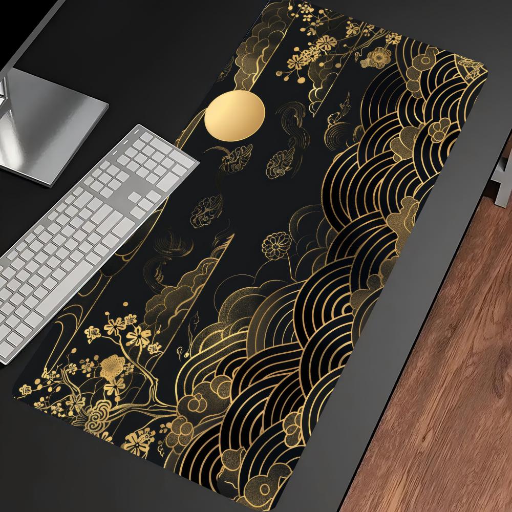 日本の金波月鯉柄拡張ゲーミングマウスパッド滑り止めゴム製大型 - Desk Setup Pc And Laptop のレビューと価格