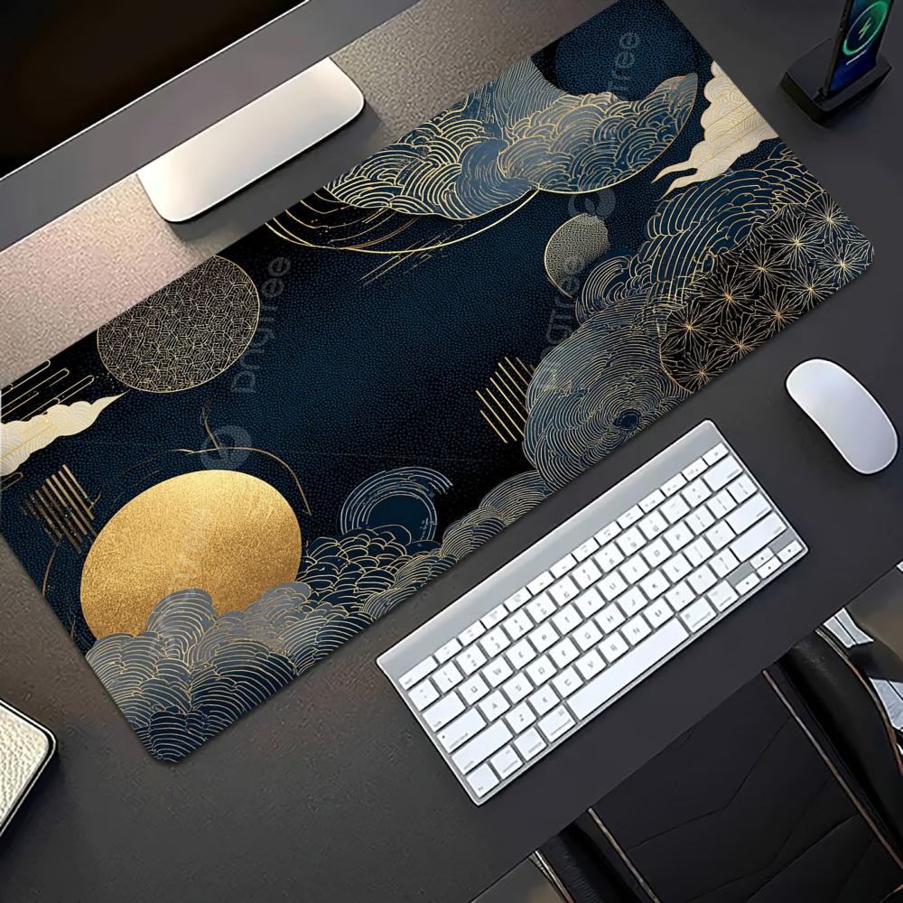 日本の金波月鯉柄拡張ゲーミングマウスパッド滑り止めゴム製大型 - Desk Setup Pc And Laptop のレビューと価格