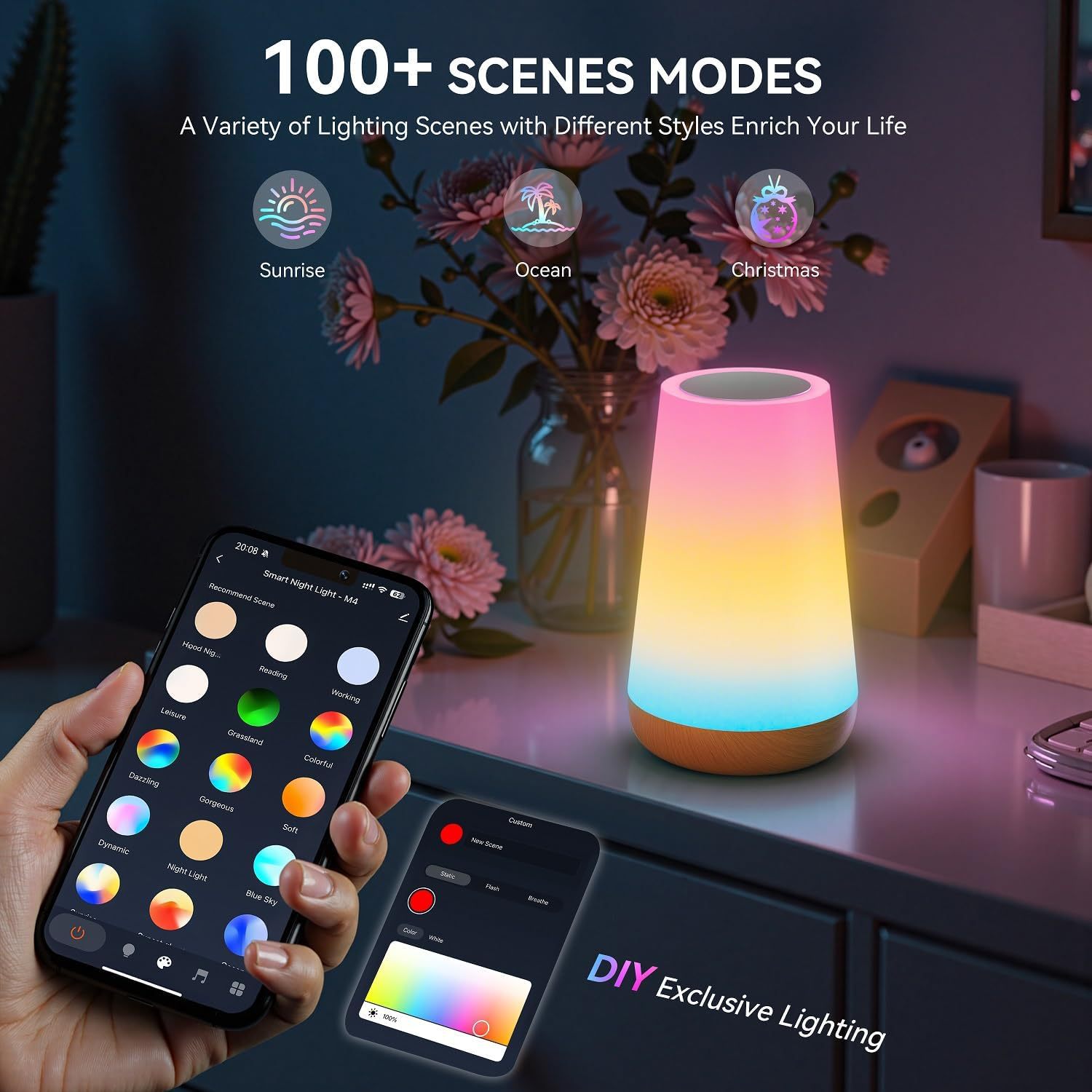 USB充電式Tuya WiFiスマートテーブルランプ調光可能 - Desk Setup Rgb のレビューと価格