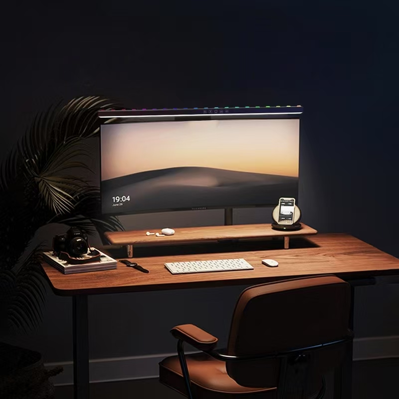LEDモニターライトハンギングデスクランプ - 無段階調光、 - Desk Setup No Monitor のレビューと価格