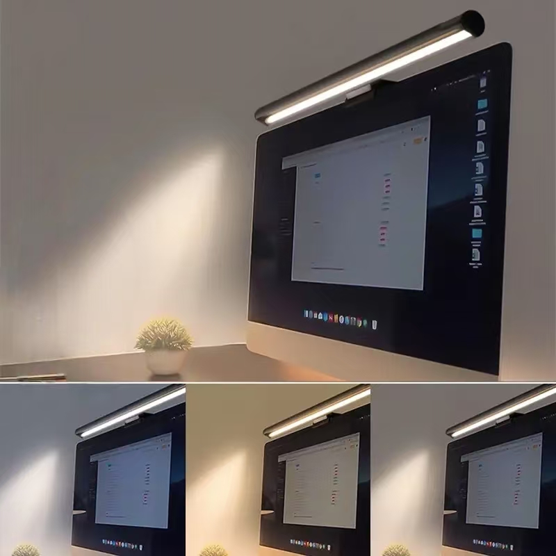 LEDモニターライトハンギングデスクランプ - 無段階調光、 - Desk Setup No Monitor のレビューと価格
