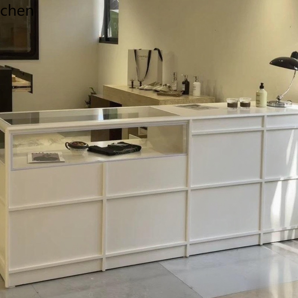 CZ衣料品店 アイランドテーブルショップ 漆塗りガラスアイラ - Desk Setup In Office のレビューと価格