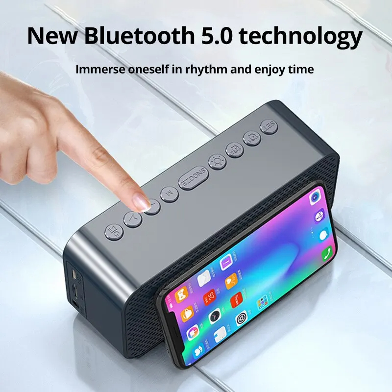 1pc LED デジタル目覚まし時計 Bluetooth 、 - Desk Setup Speakers のレビューと価格