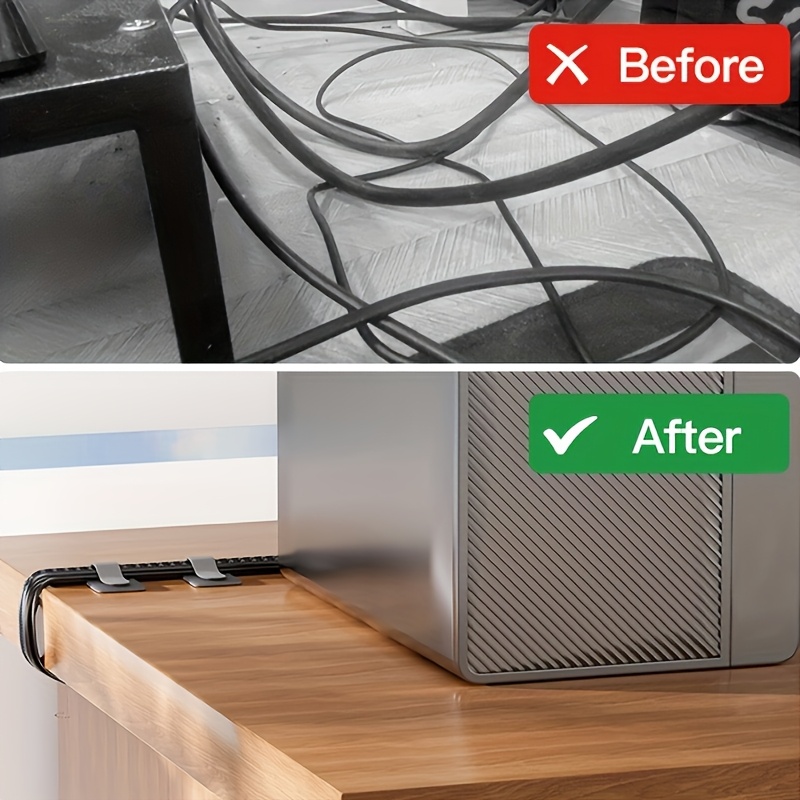 ケーブルタイ 再利用可能なストラップ ベルクロ フックとルー - Desk Setup Living Room のレビューと価格