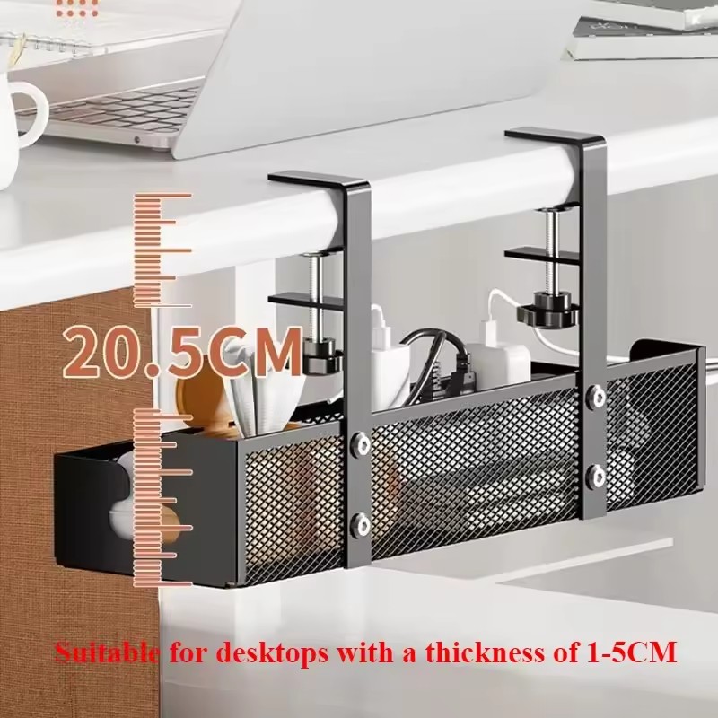 デスクコード収納ラック、ドリル不要の設置、デスク下ケーブルオ - Desk Setup Living Room のレビューと価格