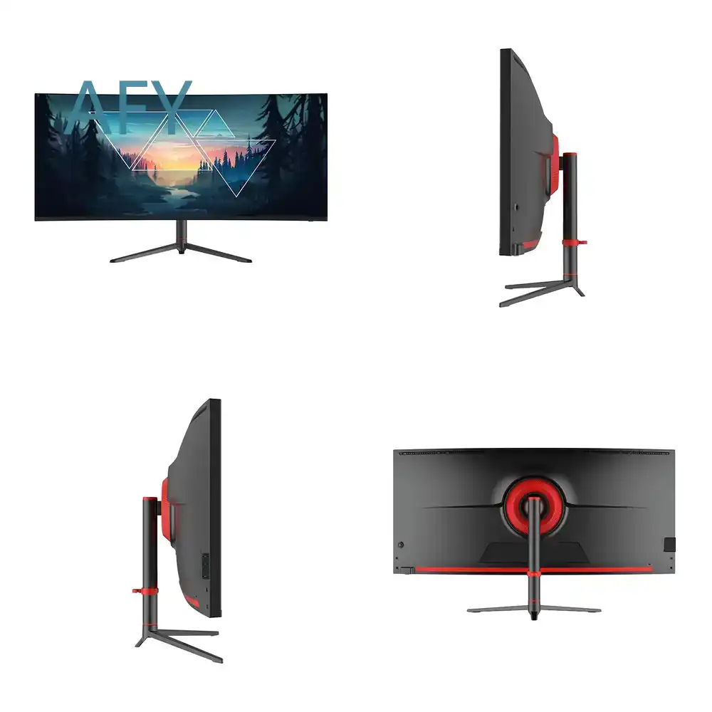 Flashworth 34インチ 4K曲面ゲーミングモニター - Desk Setup Dual Monitor のレビューと価格