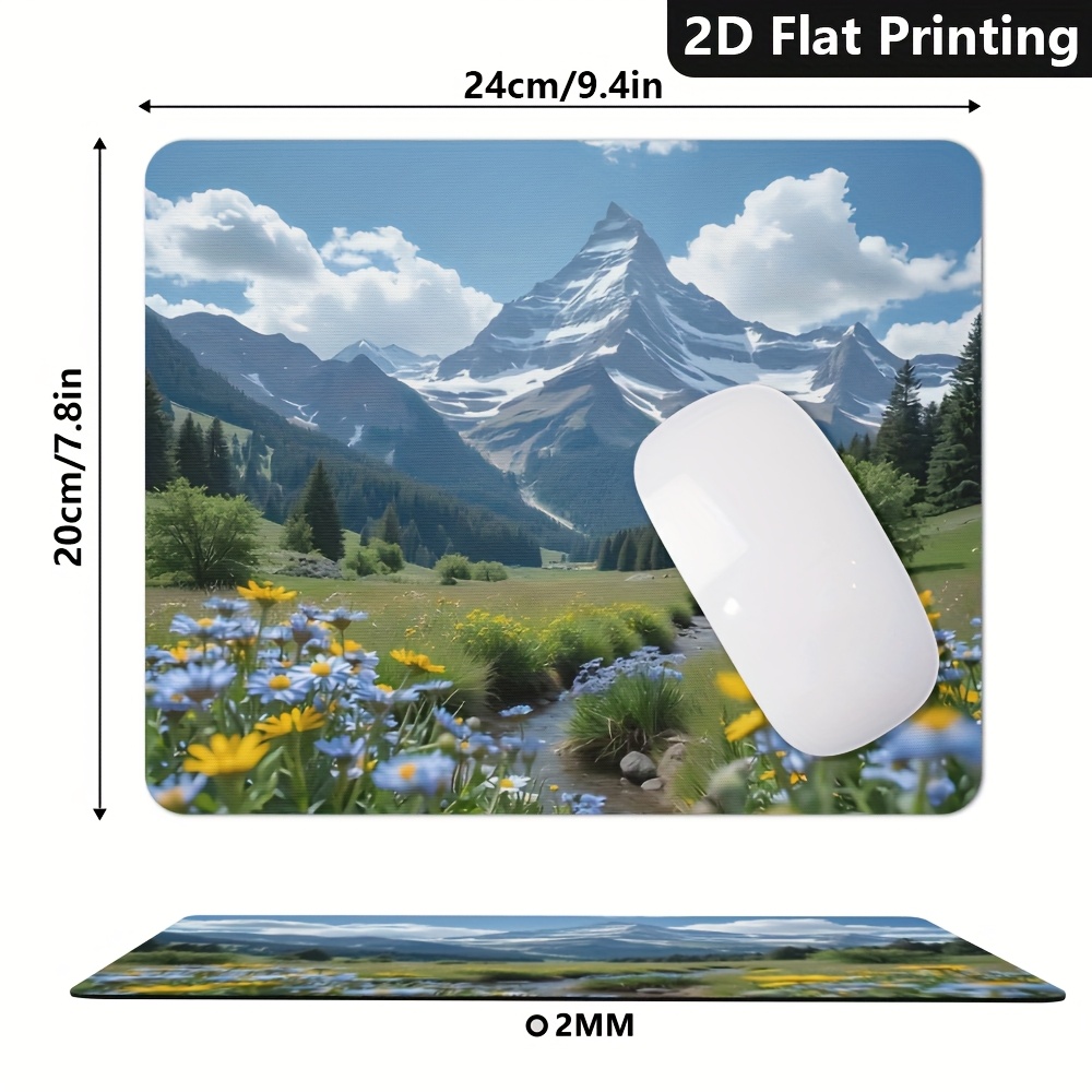 ゲーミングオフィスノンスリップマウスパッド風光明媚な山の花の - Desk Setup Pc And Laptop のレビューと価格