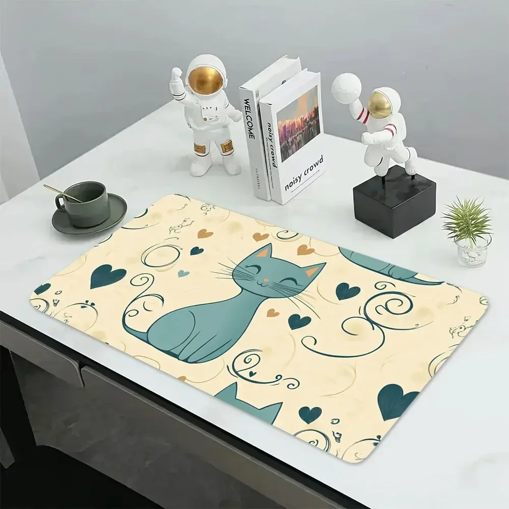 ゲーミングマウスパッド 1PC 動物漫画柄 滑り止めゴムベー - Desk Setup In Office のレビューと価格
