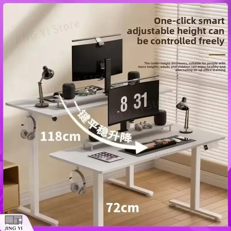 電動昇降式スタンディングデスク 無垢材スマートワークステーシ - Desk Setup In Office のレビューと価格