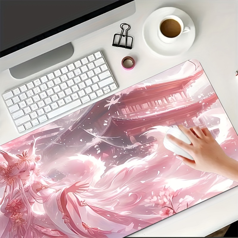 アニメ狐娘デスクマット、エーテルピンクの美しいデザインで魔法 - Desk Setup Designer のレビューと価格