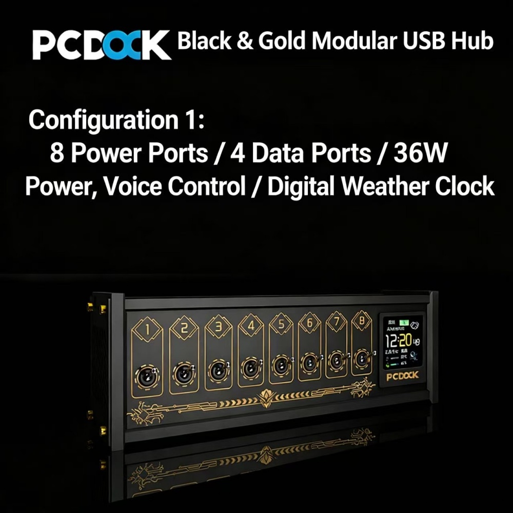 PCDOCK ブロック型USBデスクトップ電源タップ スイッ - Desk Setup Designer のレビューと価格