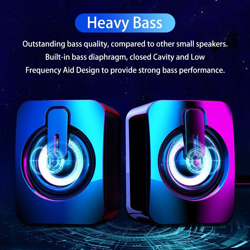 コンピュータスピーカー HiFi ステレオマイクオーディオ  - Desk Setup Speakers のレビューと価格