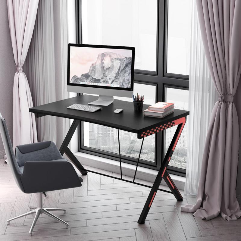 モダンな人間工学に基づいたコンピューターデスク、金属フレーム - Desk Setup Designer のレビューと価格