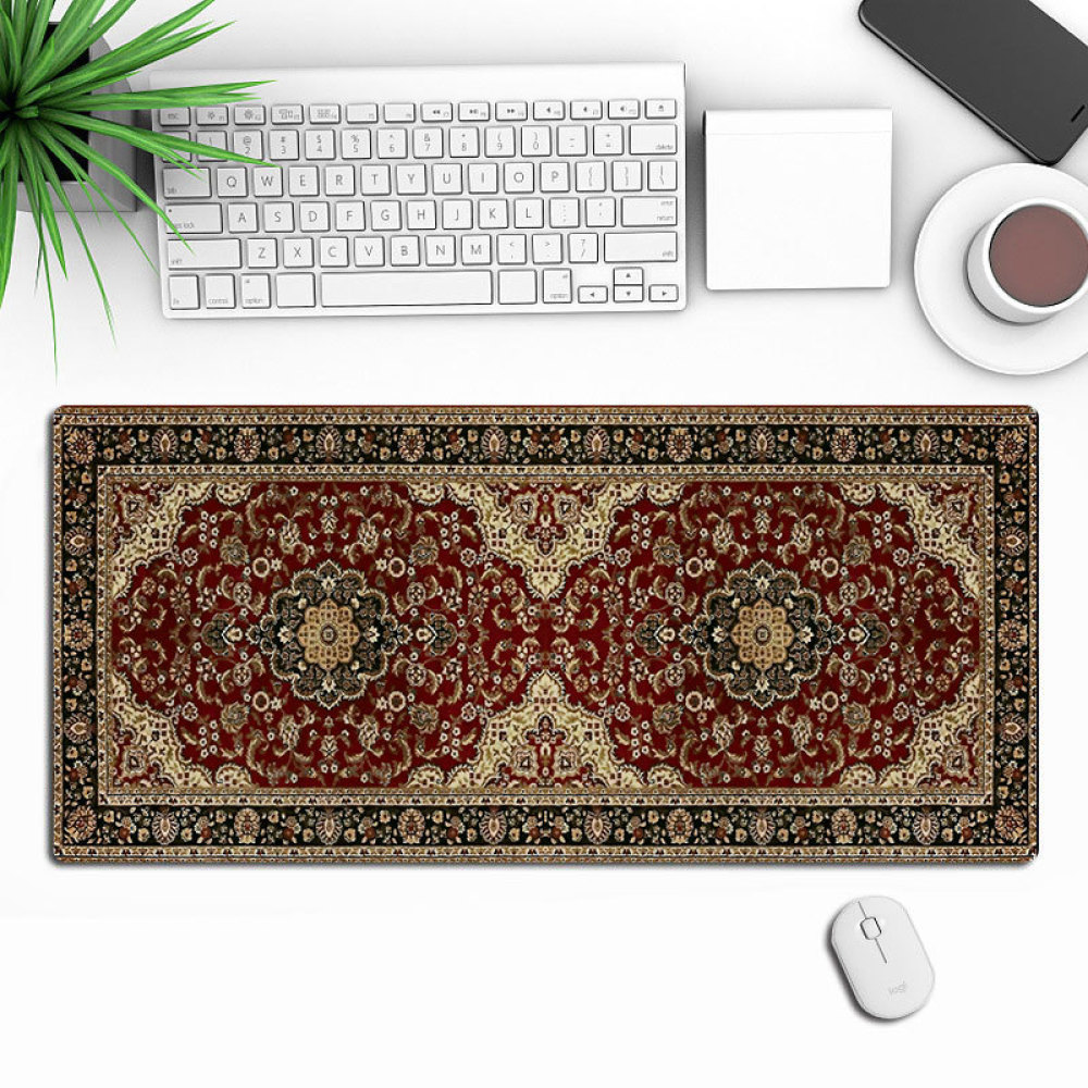 大型マウスパッド アラビアデザイン デスクマット 滑り止めゴ - Desk Setup Designer のレビューと価格
