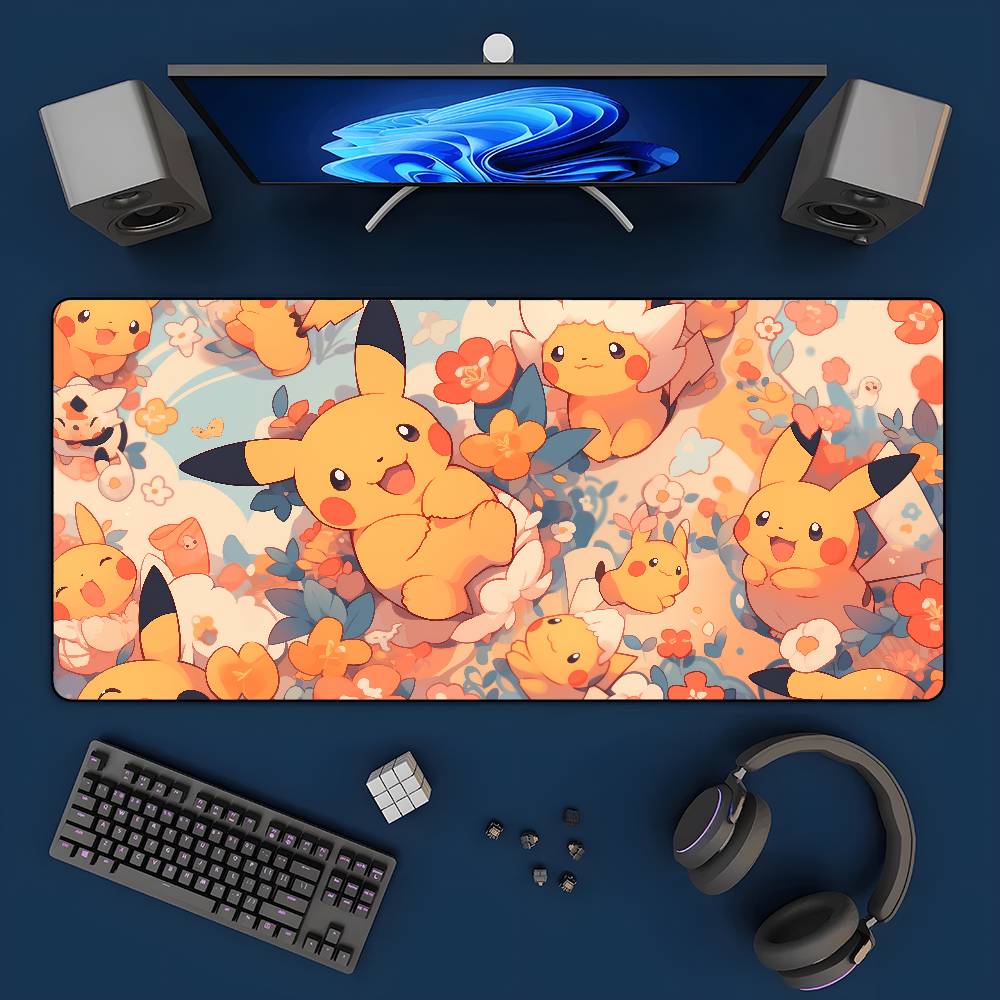 ポケモンマウスパッド大型ゲーミングデスクマットゴム製キーボー - Desk Setup Pc And Laptop のレビューと価格