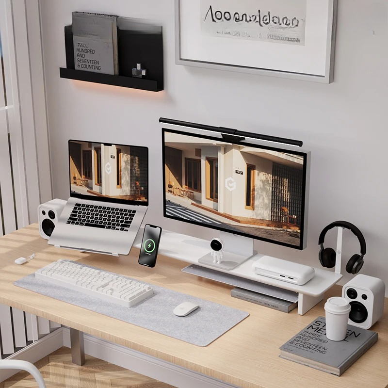 ‌ ZORKMOU Z3 モジュール式モニタースタンドライザ - Desk Setup Living Room のレビューと価格