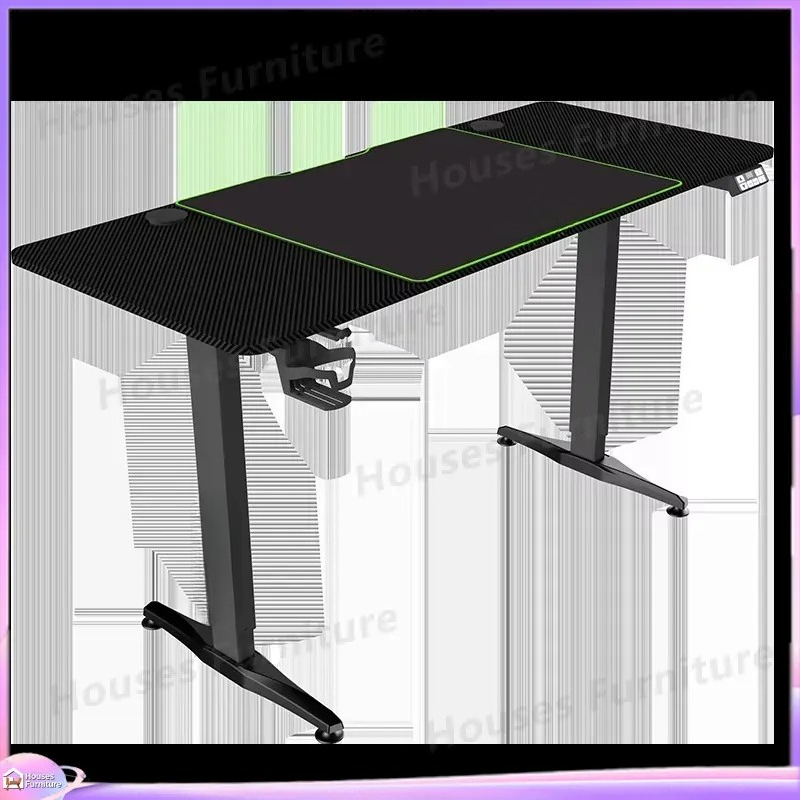 大型ゲーミングコンピューターデスク RGB LEDライト付き - Desk Setup Pc And Laptop のレビューと価格