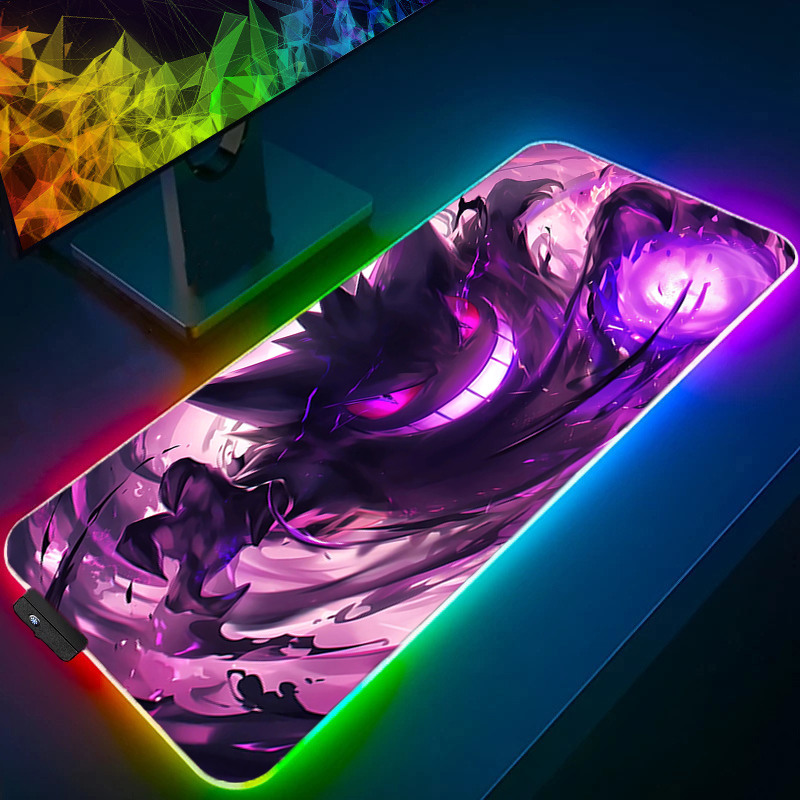 RGB 大型ゲーミングマウスパッド P-ポケモン ゲンガー  - Desk Setup Rgb のレビューと価格