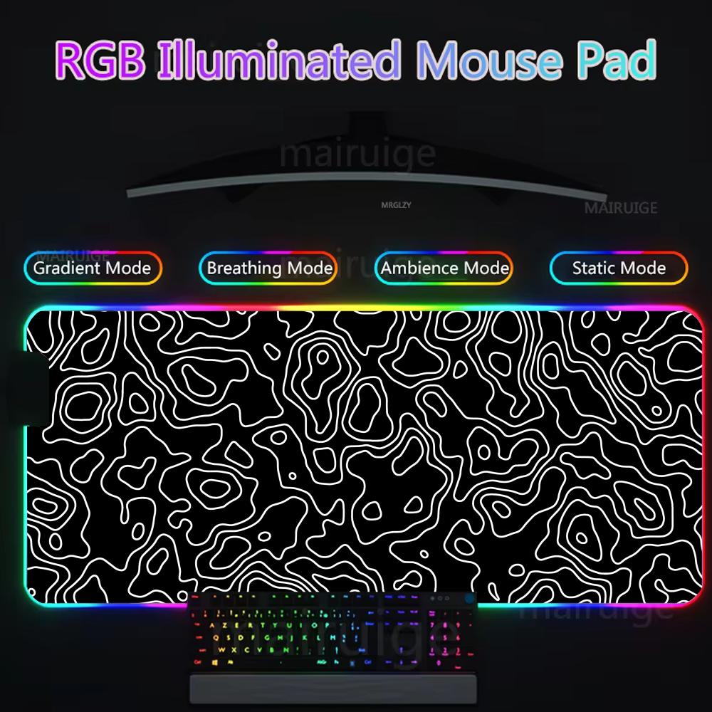グラデーションカラーリンマウスパッド Rgb デスクマットバ - Desk Setup Rgb のレビューと価格