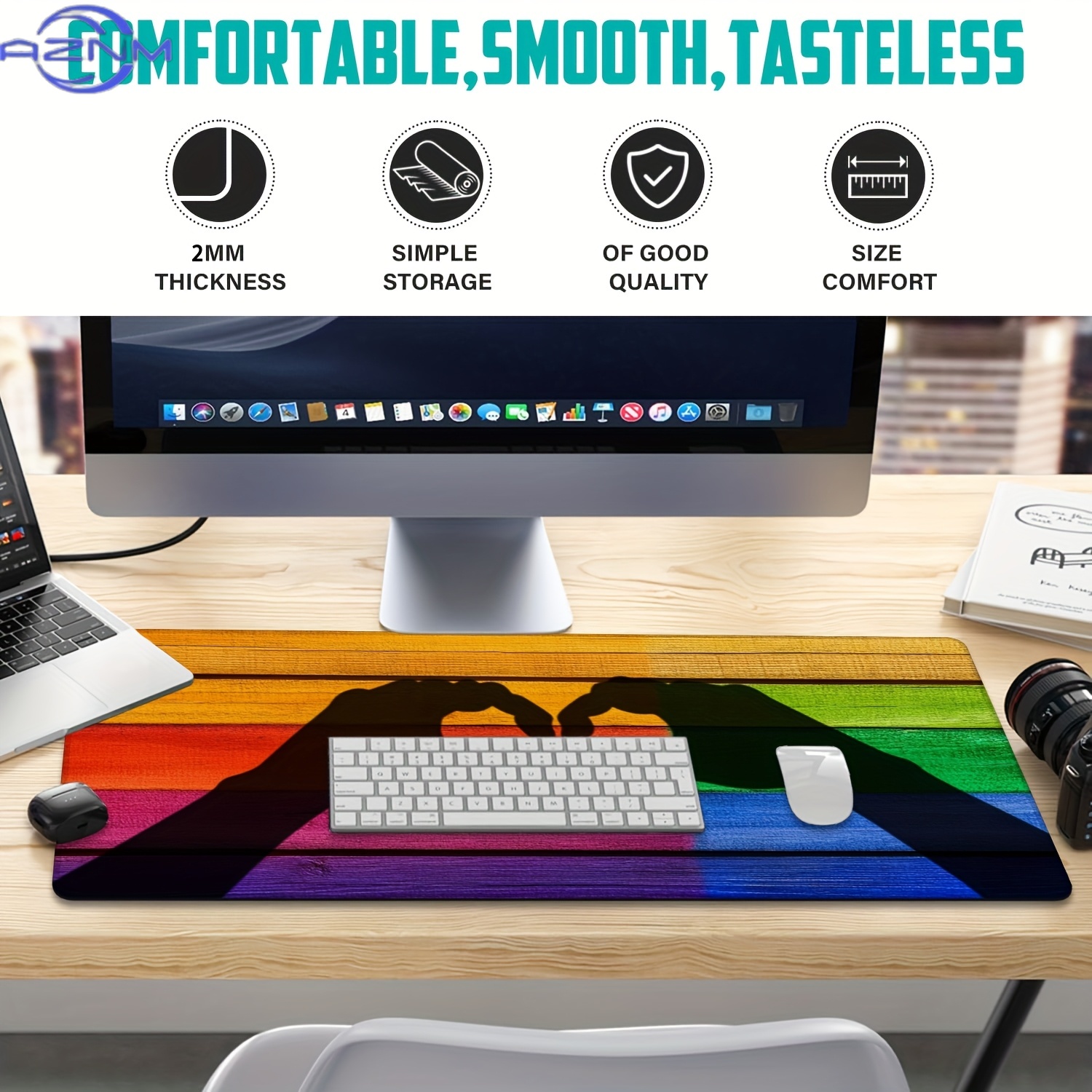 ハンド・トゥ・ハートデザインの大型ゲーミングマウスパッド - - Desk Setup Designer のレビューと価格