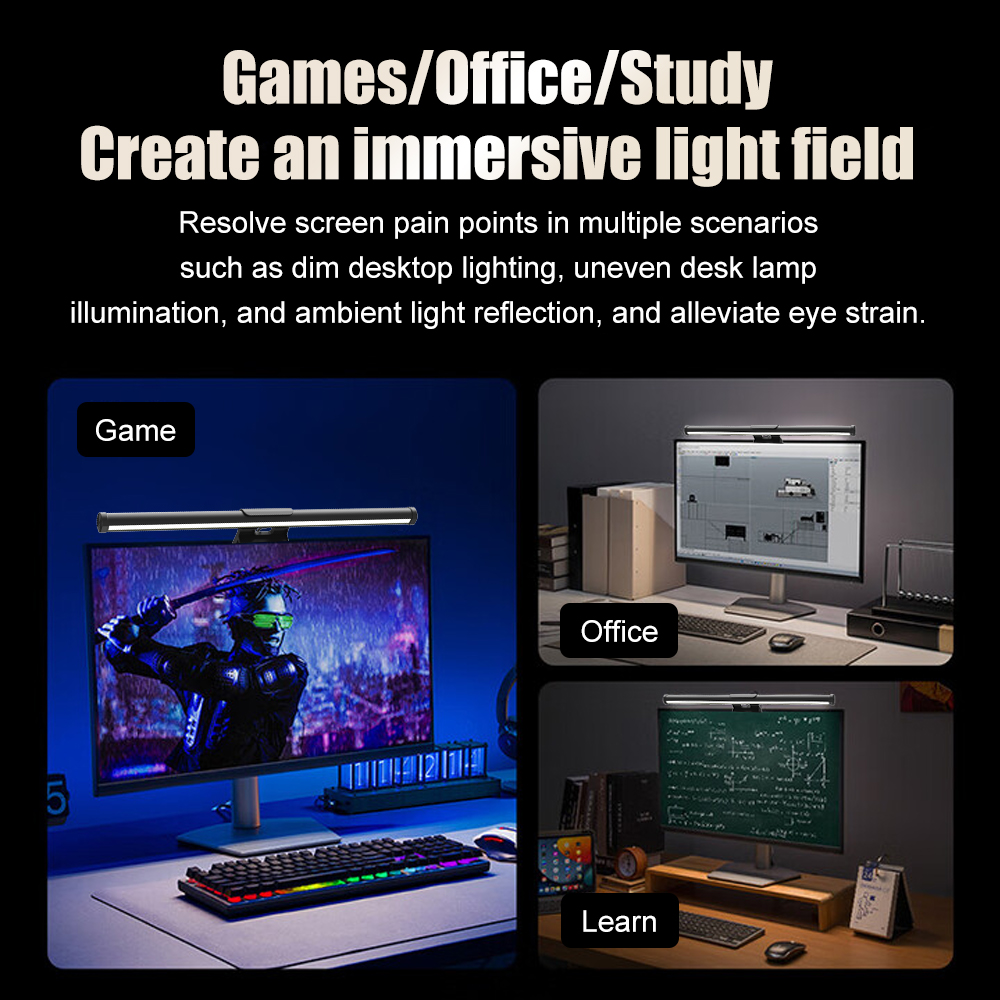 モニターライトバー LED ライトデスクランプ時間指定設定調 - Desk Setup No Monitor のレビューと価格