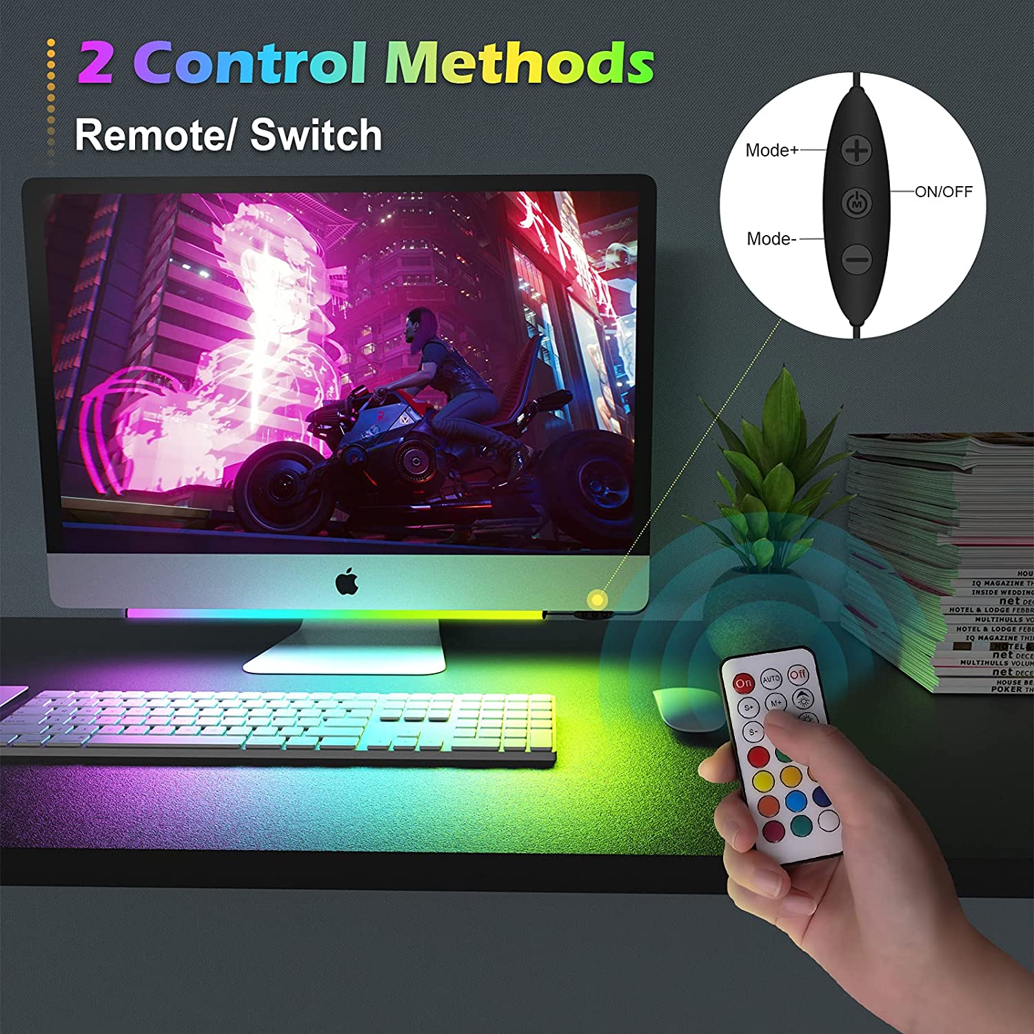 アンダーモニターライトバー RGB Dreamcolor ア - Desk Setup No Monitor のレビューと価格