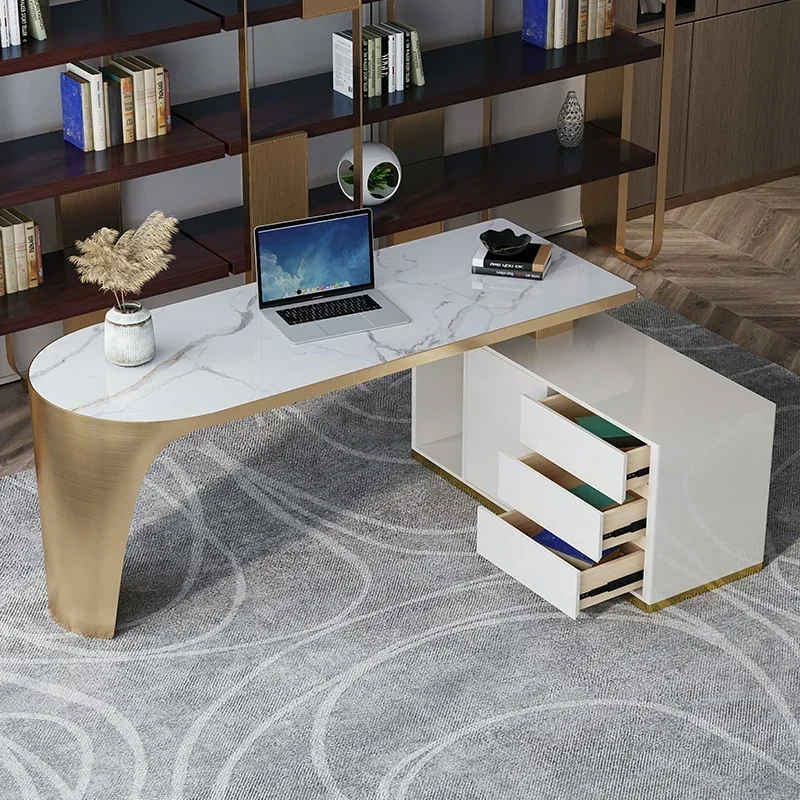 ヨーロッパ風エグゼクティブオフィスデスク、寝室用ミディベッド - Desk Setup In Office のレビューと価格